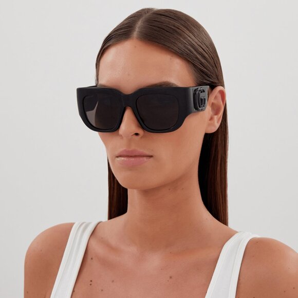 BRAND NEW Gucci GG1545S 001 Black Grey Women Square Sunglasses GG 1545S